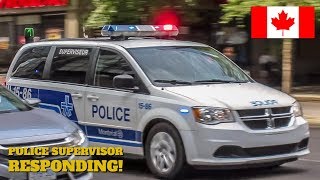 Montréal | Montréal Police Service (SPVM) Supervisor 15-86 Responds Code 2 With Lights & Airhorn