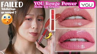 REVIEW YOU ROUGE POWER MATTE LIP CREAM DI BIBIR GELAP, LIPCREAMNYA LENGKET?