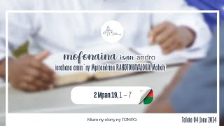 Mofonaina isan'andro anio Talata 04 Jona 2024. FJKM Ambohitantely,