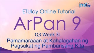 Pamamaraan at Kahalagahan ng Pagsukat ng Pambansang Kita || Grade 9 AP || Quarter 3 Week 3