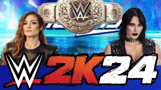 Becky Lynch vs Rhea Ripley - Women's World Championship Match (WWE 2K24)