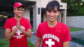 Lucas and Marcus! WE BECAME LIFEGUARDS FOR A DAY!