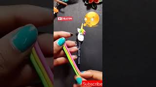 pen decorations kre super clay se unicorn🦄wali😃 #shorts #trending #viral #youtubeshorts #craft #diy