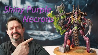 Shiny Purple Necrons, with a Brush