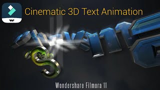 REAL 3D TEXT - CINEMATIC 3D TEXT ANIMATION - FILMORA 11