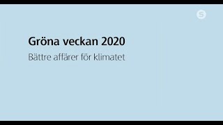 Gröna veckan 2020 - Bättre affärer för klimatet