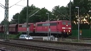 Erzzug (2x br 151) bei der durchfahrt in Groß Gleidingen