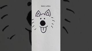 Cute puppy drawing🐶 #belleslettres #howtodraw #puppy #cute #youtubeshorts #cutepuppy #satisfying