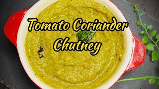 Authentic Andhra style tomato coriander chutney/pachadi, perfect for rice, roti and Dosa 😋