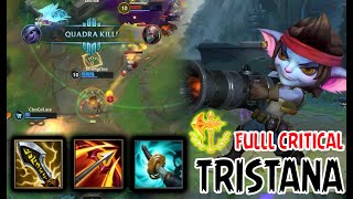 TRISTANA NEW PATCH WILL INSANE FULL CRIT | TRISTANA WILD RIFT BEST BUILD | TRISTANA LEAGUE OF LEGEND