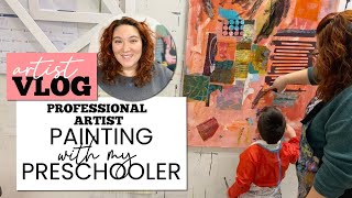 Creative Collaboration: Julie's Art Vlog 45 - Painting With My Preschooler!