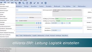 eNVenta ERP ✅ Leitung Logistik einstellen