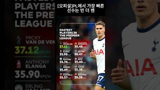 EPL 가장 빠른 반더벤 37.12km/h