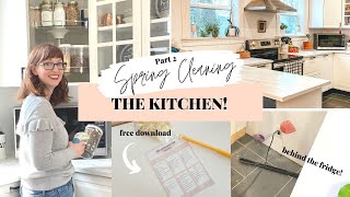 KITCHEN DEEP CLEAN | Free Checklist for Motivation and Inspiration! SPRING CLEAN WITH ME Part 2