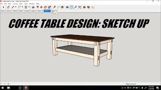 COFFEE TABLE DESIGN IN SKETCH UP