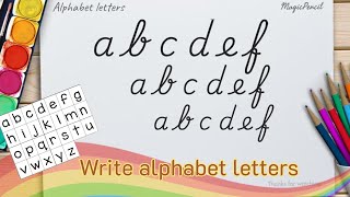 How to write Alphabet letters for children part 1