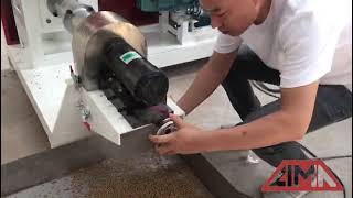 Display the farm-used Diesel Engine Floating Fish Feed Pellet Machine without electricity