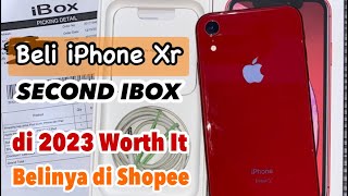 Unboxing iPhone xr ibox bekas beli di shopee_worth it banget di 2023,