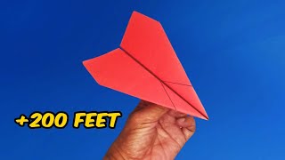 How To Make Paper Airplane That Fly Far | 200+ Feet | Origami Paper Plane