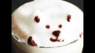 how to make 3D polar bear latte art