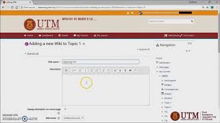 UTM e-Learning | Collaborative Learning using Wikis