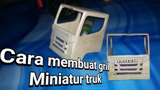 cara membuat bemper+kabin miniatur truk/dari triplek