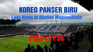 KOREO PANSER BIRU DI TRIBUN SELATAN STADION MAGUWOHARJO