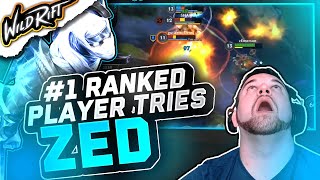 #1 Ranked Wild Rift Player tries Zed! (English Commentary) | League of Legends: Wild Rift