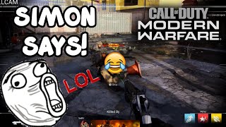 FUNNY SIMON SAYS ON MODERN WARFARE!! (Custom Games)