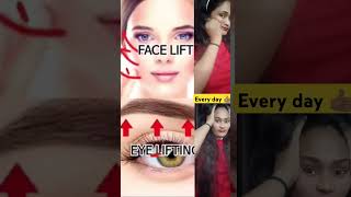 🧘🏽‍♀️♨️Face lift #faceexercises #beauty #faceyoga #yogaasanas #glowingskin for yoga