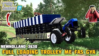 farming simulator 22 Indian mod challenge Hindi newholland 3630 fas gya full load trolley me