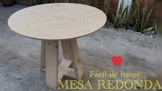 Como hacer MESA REDONDA y patas inclinadas