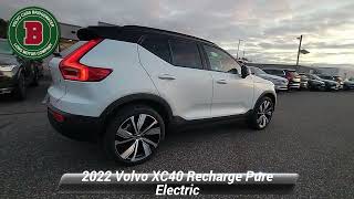 Used 2022 Volvo XC40 Recharge Pure Electric Twin Ultimate, Somerville, NJ 224055A