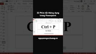 Tổng hợp phím tắt thông dụng trong Powerpoint #nguyenngocduong #powerpoint