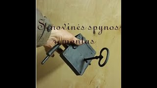 Surūdijusi senovinė durų spyna prikeliama antram gyvenimui. Vintage door lock restoration.