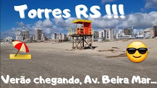 | 4K |🌞🏖 TORRES RS 🏖🌞 - Construção dos postos salva vidas, revitalização da Av. Beira Mar, 25/11/22!