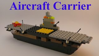 Lego Aircraft Carrier  - How to build with lego blocks (DIY and TUTORIAL)