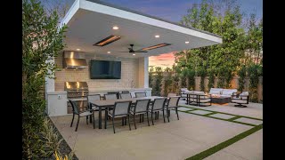 Beautiful Backyard Full Remodel in Carmel Valley, CA: Cantilever Patio Cover, Outdoor Kitchen!