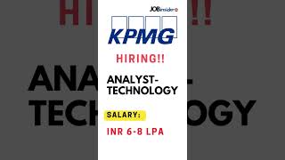 [Apply Now] KPMG Hiring Freshers for Analyst Job Role | Off-Campus Recruitment 2023