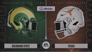 Week 1 | Colorado State (0-0) vs. Texas (0-0) | NCAA 25 Simulation