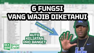 Tutorial 41 - 6 Fungsi Excel Yang Wajib Diketahui Oleh Pemula