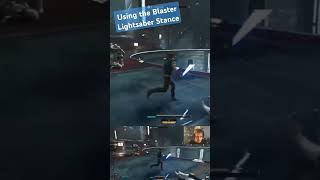 Using the Blaster Lightsaber Stance #starwars #starwarsjedisurvior #gaming #gameplay