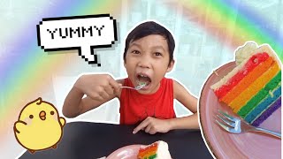 Nolan Names the Colors of the Rainbow! 🌈And it's a Piece of Cake!🍰 #nolanthegreatnolan #rainbowcake