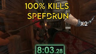 Blade & Sorcery Speedrun 100% Kills, (8:03.28) Hard difficulty, Long Dungeon -