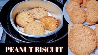 बिना ओवन कढ़ाई में बनाएं मूंगफली वाली बिस्किट ♥️ ll Peanut Cookies In Kadhai