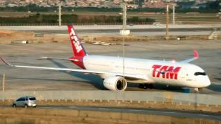 AIRBUS A350-900 LATAM (PR-XTA) DEPOIS DE UM LONGO VÔO — GRU AIRPORT / GUARULHOS SP