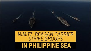 NIMITZ, REAGAN STRIKE GROUPS BEGIN DUAL CARRIER OPS IN PHILIPPINE SEA | June 28, 2020