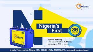 Nigeria's Best 240Ah Tall Tubular Battery I 36 Months Warranty I Eastman Nigeria