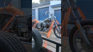 Sprung the Shovelhead out of storage unit jail! Being away from your bike sucks!