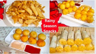 4 Best Rainy Day Snacks Recipe|Quick and Easy Snack Recipe|Monsoon Snacks Recipe|Teatime Snacks